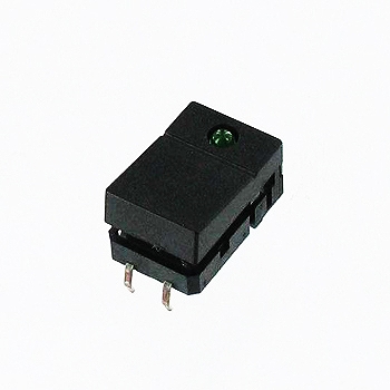 【B3J-4100】タクティルスイッチ(操作部:黒、LED:緑)