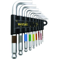 【KBS-900】WISE ボールポイント六角棒レンチ 9本セット (ショート・快適タイプ)