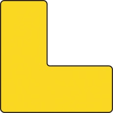 【819-77】ユニット ユニピタ 置場表示ステッカー L型 黄