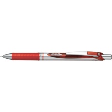 【BLN75Z-B】PENTEL ボールペン エナージェルノック BLN75 シルバー軸 赤