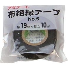 【MT #5-1910BK】まつうら アセテート布絶縁テープ#5 19mm×10m 黒