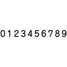 【1144220201】グリーンクロス 安全掲示板用数字マグネット 大(白地黒文字)