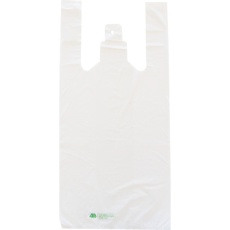 【BSB45-45-W】TRUSCO バイオマスプラスチック配合レジ袋 45/45号 (530X440mm)乳白 100枚入