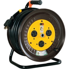 【ND-E320L-20A】NICHIDO 三相200Vドラム ロック(引掛)式コンセントドラム(屋内型) 20m
