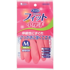 【ST74322】エステー ファミリー やわらかフィット 天然ゴム 中厚手 M ピンク