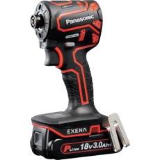 【EZ1PD1N18D-R】EXENA 充電インパクトドライバー 18V3.0Ah電池セット品 赤