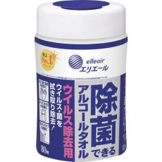 【21001073】エリエール ウェットティッシュ 除菌できるアルコールタオル ウイルス除去用 本体 80枚