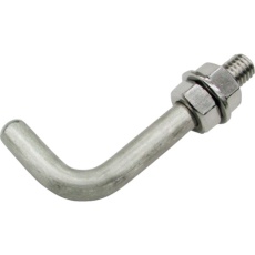 【B-3013】水本 吊金具(ビス止めタイプ) ステンレス Lボルトフック 線径8mm