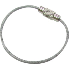 【B-2991】水本 キーワイヤーホルダー ワイヤー径1.5mm全長170mm クリアー (1個入り)