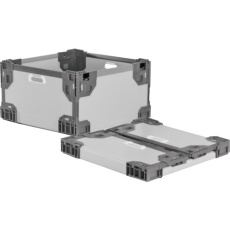 【TERSSMGYGY545X545X300】RISU テクセルハイブリッド折りたたみコンテナー 637501 長尺折り畳みコンテナRS-SMグレー/グレー545×545×300