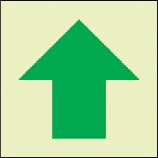 【1150411024】グリーンクロス 蓄光避難誘導標識ステッカー 矢印