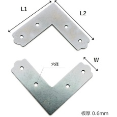 【BK-002】WAKI ユニクロ隅金 平横 35 4枚入り