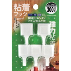 【KYH305】WAKI 粘着フック カクガタ W 5個入り