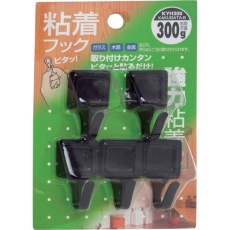 【KYH306】WAKI 粘着フック カクガタ B 5個入り