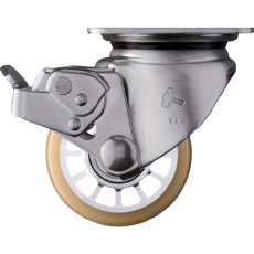 【545S0S-BAU75】ハンマー SUS 低床式重荷重用 自在 SP付 ウレタンB車75mm