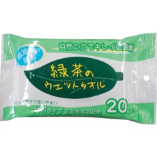 【00-0158】コーヨーカセイ 緑茶のウェットタオル20枚