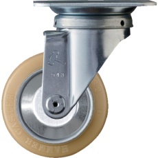 【400S-URB100】ハンマー 自在式ウレタン車輪(ローラーベアリング)100mm
