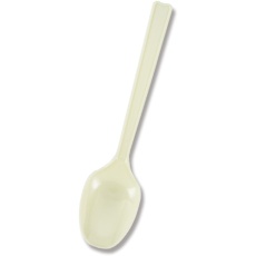 【4513001】HEIKO プラスチックスプーン アイボリー 16cm 単袋 100本入り