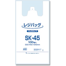 【6903504】シモジマ レジ袋 レジバッグ SK-45 100枚入り