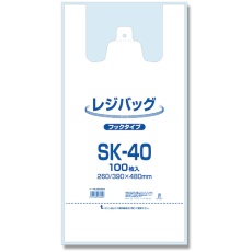 【6903503】シモジマ レジ袋 レジバッグ SK-40 100枚入り