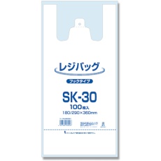 【6903501】シモジマ レジ袋 レジバッグ SK-30 100枚入り