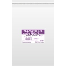 【6798327】スワン OPP袋 ピュアパック テープ付 T 24-33.2(角2サイズ) 100枚入り