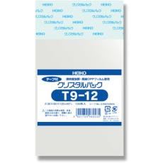 【6753504】HEIKO OPP袋 クリスタルパック テープ付 T 9-12 100枚入り