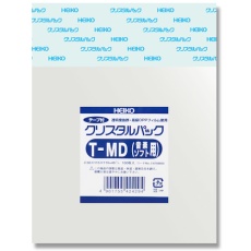 【6758800】HEIKO OPP袋 クリスタルパック テープ付 T MD(音楽ソフト用) 100枚入り