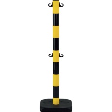 【141122】緑十字 チェインスタンド(砂鉄ベースタイプ) PCS-2TR 黄/黒 高さ876mm PE製