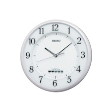 【ZS255W】SEIKO 電波掛時計 セイコーネクスタイム 白パール 直径310mm
