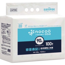 【CHT99】サニパック NOCOO容量表記入りゴミ袋環優包装90L100枚