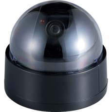 【352074】緑十字 ダミー防犯カメラ CDSセンサー搭載 ダミーカメラ ドーム型