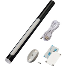 【353043】緑十字 LEDライト LED Magic Wand(マジックワンド) 黒 22Φ×306mm 充電式
