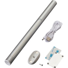 【353044】緑十字 LEDライト LED Magic Wand(マジックワンド) シルバー 22Φ×306mm 充電式