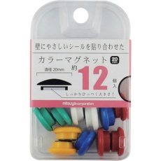 【BX2-CM20AS】mitsuya カラーマグネット20mm 色込12個