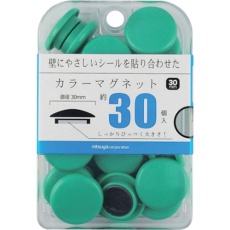 【BX3-CM30GR】mitsuya カラーマグネット30mm 緑30個