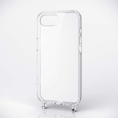 【PM-A25SHVCKSHCR】iPhone 16e ハイブリッドケース ストラップホール付 メタルステッカー付