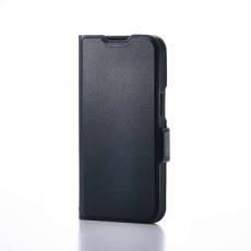 【PM-A25SPLFY3NV】iPhone 16e ソフトレザーケース 磁石付 耐衝撃 ステッチ カード収納充実