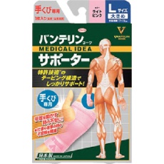 【23093】バンテリンコーワサポーター 手くび専用大きめサイズ ライトピンク
