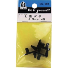 【ML684】WAKI L型ダボ クロ 4.9X8.0