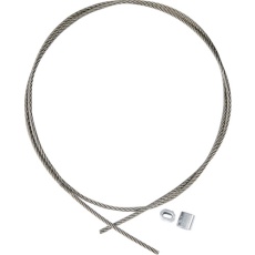 【SRCWS2.5X5M】TRUSCO ステンレスワイヤカットロープ+スリーブ付 2.5パイΦ×5000mm(アルミスリーブ2個付 )