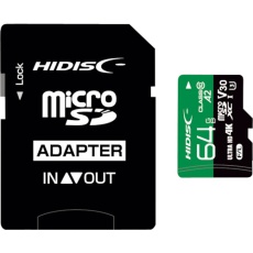 【HDMCSDX64GA2V30PRO】ハイディスク 超高速R170シリーズmicroSDXCカード 64GB
