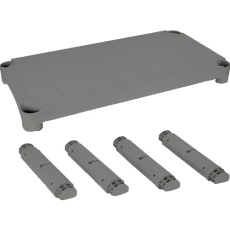 【TPT-345S-DG】TRUSCO プラ棚用 棚板セット 棚板間隔高さ372mm用脚4本付 アーセナルグレー