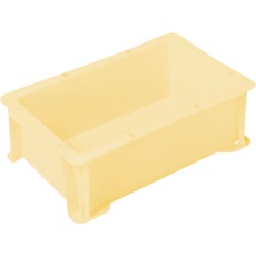 【PAS-3B-PY】ヒシ S型コンテナ パステルイエロー 有効内寸229×132×85mm