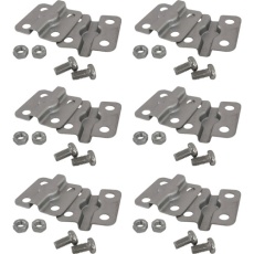 【10179587】ステンレス フェンス金具 35 x 35mm [M5なべ小ねじ・M5六角ナット付] (6セット)
