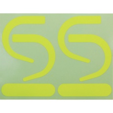 【SAS2-Y】TRUSCO フック用蛍光ステッカー 蛍光黄(2組セット)