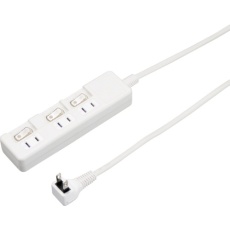 【H8S3303WH】YAZAWA 3個口節電タップ0.3mホワイト