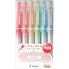 【SFL-60SL-6CN】PILOT フリクションラインマーカー フリクションライトナチュラルカラー 6色セット