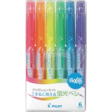 【SFL-60SL-6C】PILOT 消せる蛍光ペン フリクションライト 基本カラー6色セット