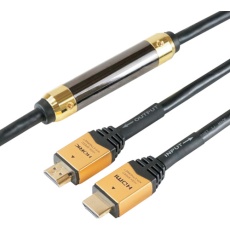 【HDM150-592GD】HORIC イコライザー付き HDMIケーブル 15m ゴールド